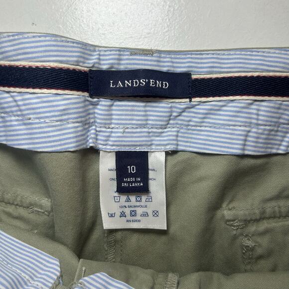 Lands End Heritage Chino Bootcut Pants Dusty Olive Women’s 10x31 NWT - Picture 5 of 10